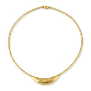 Anthropologie Gold Crescent Collar Necklace
